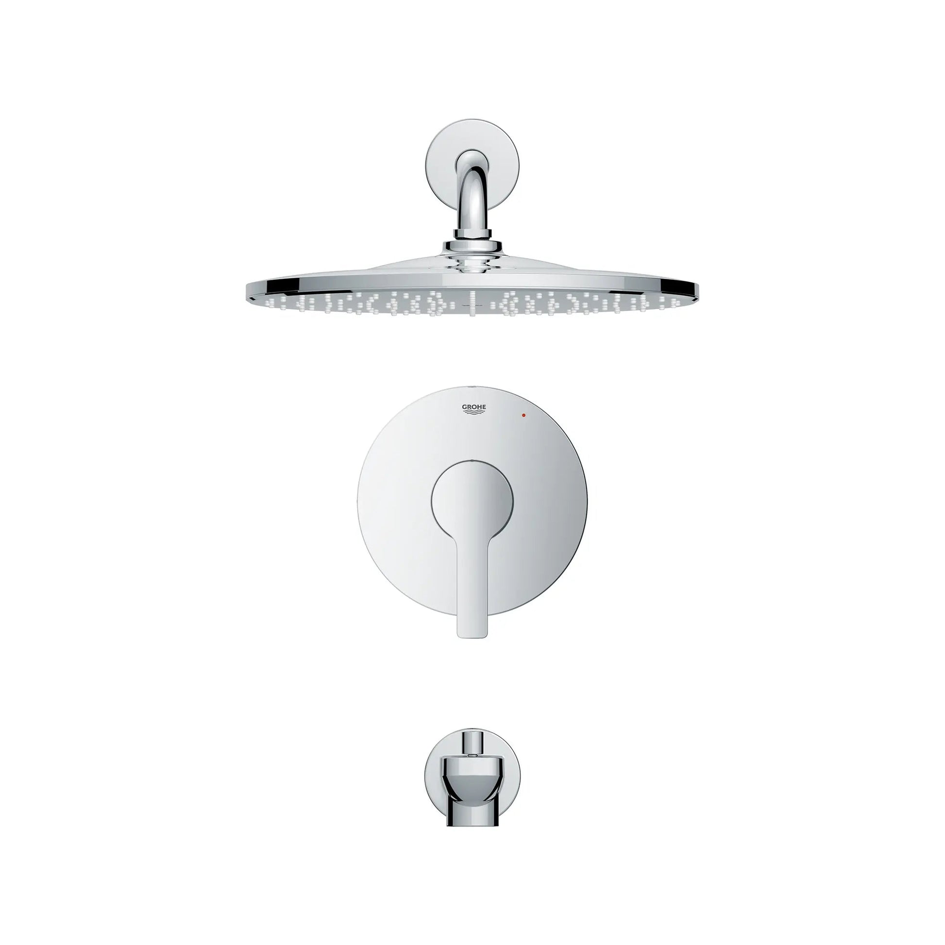 Grohe Lineare Pressure Balance Valve StarLight Chrome Tub/Shower Trim Kit