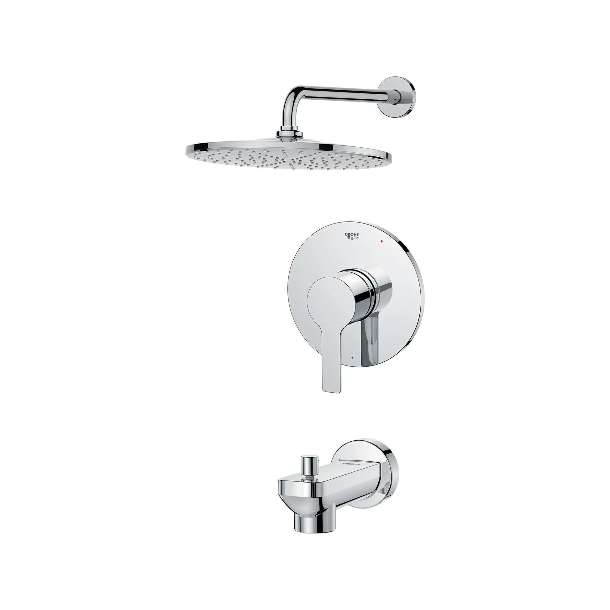 Grohe Lineare Pressure Balance Valve StarLight Chrome Tub/Shower Trim Kit