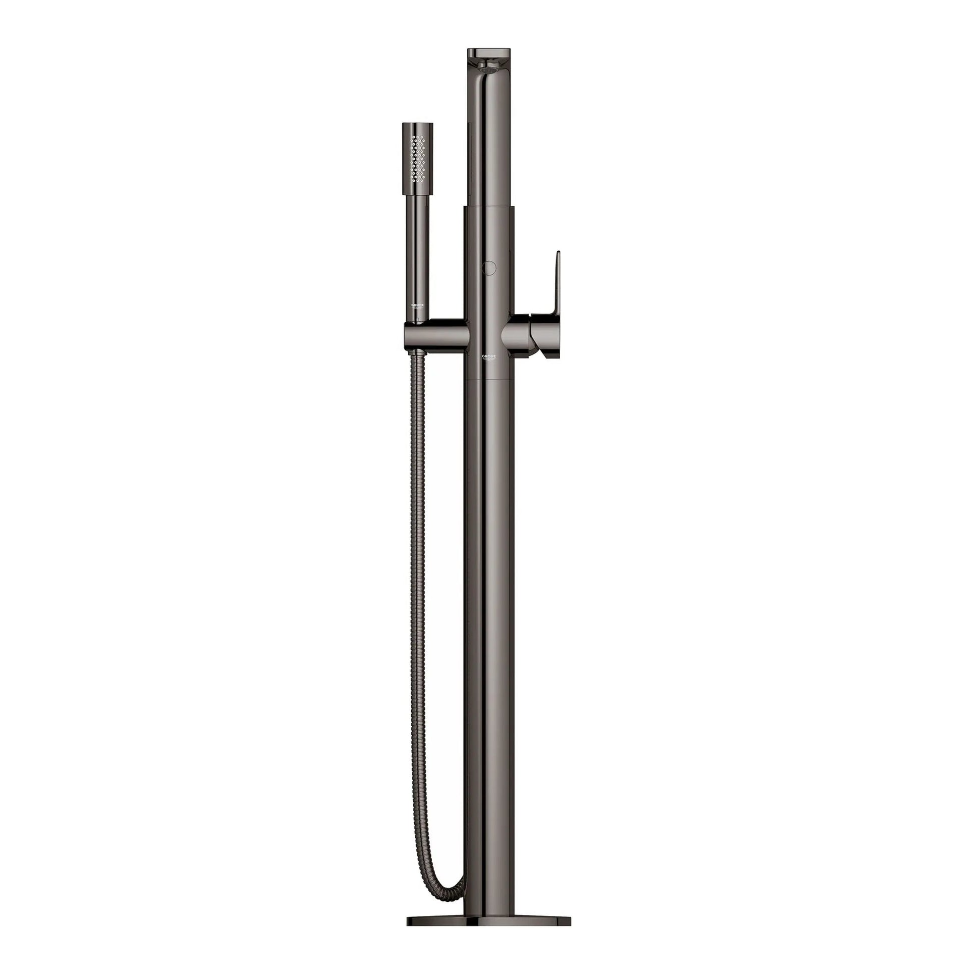 Grohe Lineare™ Single-Handle Freestanding Hard Graphite Tub Faucet With 1.75 GPM Hand Shower