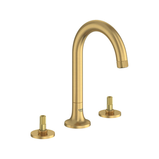 Grohe Listra 1.2 GPM Deck Mount Widespread Brushed Cool Sunrise Finish Faucet