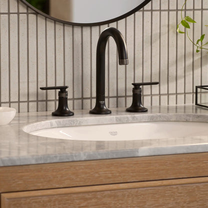 Grohe Listra 1.2 GPM Deck Mount Widespread Matte Black Infinity Finish Faucet
