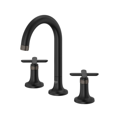 Grohe Listra 1.2 GPM Deck Mount Widespread Matte Black Infinity Finish Faucet