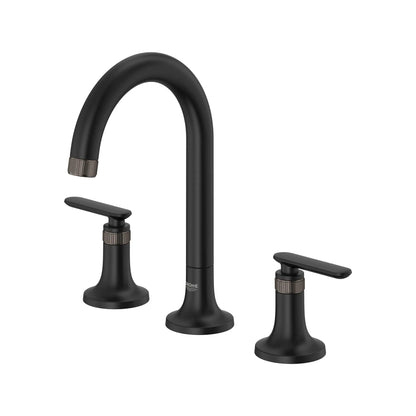 Grohe Listra 1.2 GPM Deck Mount Widespread Matte Black Infinity Finish Faucet