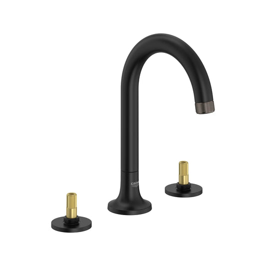 Grohe Listra 1.2 GPM Deck Mount Widespread Matte Black Infinity Finish Faucet