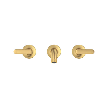 Grohe Listra 1.2 GPM Wall Mount Widespread Brushed Cool Sunrise Finish Faucet