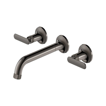 Grohe Listra 1.2 GPM Wall Mount Widespread Hard Graphite Finish Faucet