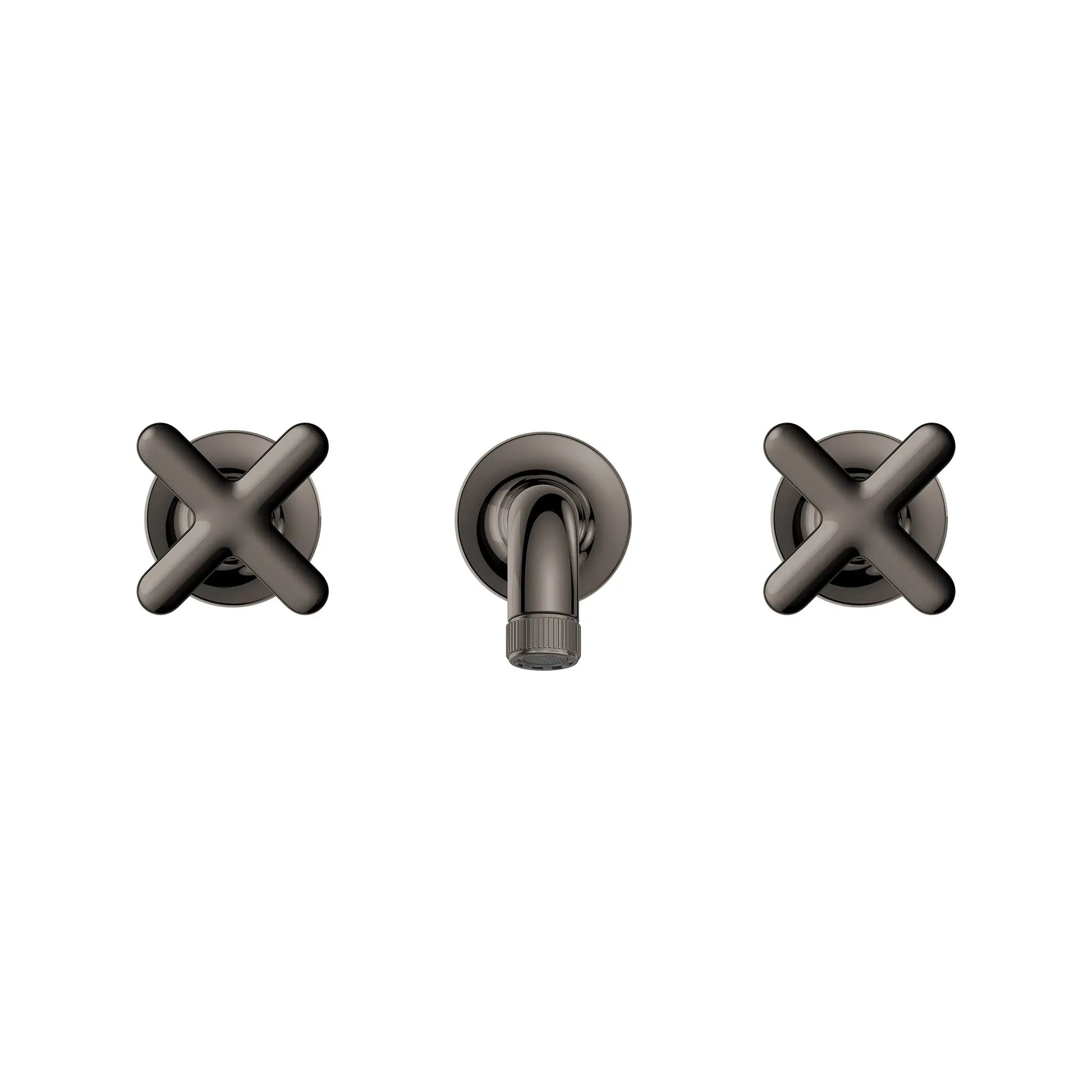 Grohe Listra 1.2 GPM Wall Mount Widespread Hard Graphite Finish Faucet