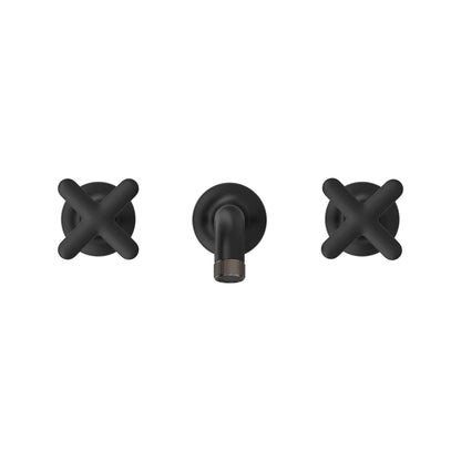 Grohe Listra 1.2 GPM Wall Mount Widespread Matte Black Infinity Finish Faucet