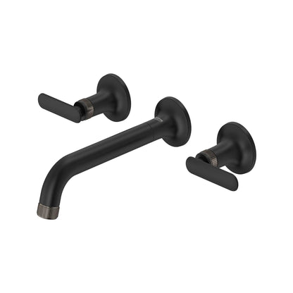 Grohe Listra 1.2 GPM Wall Mount Widespread Matte Black Infinity Finish Faucet