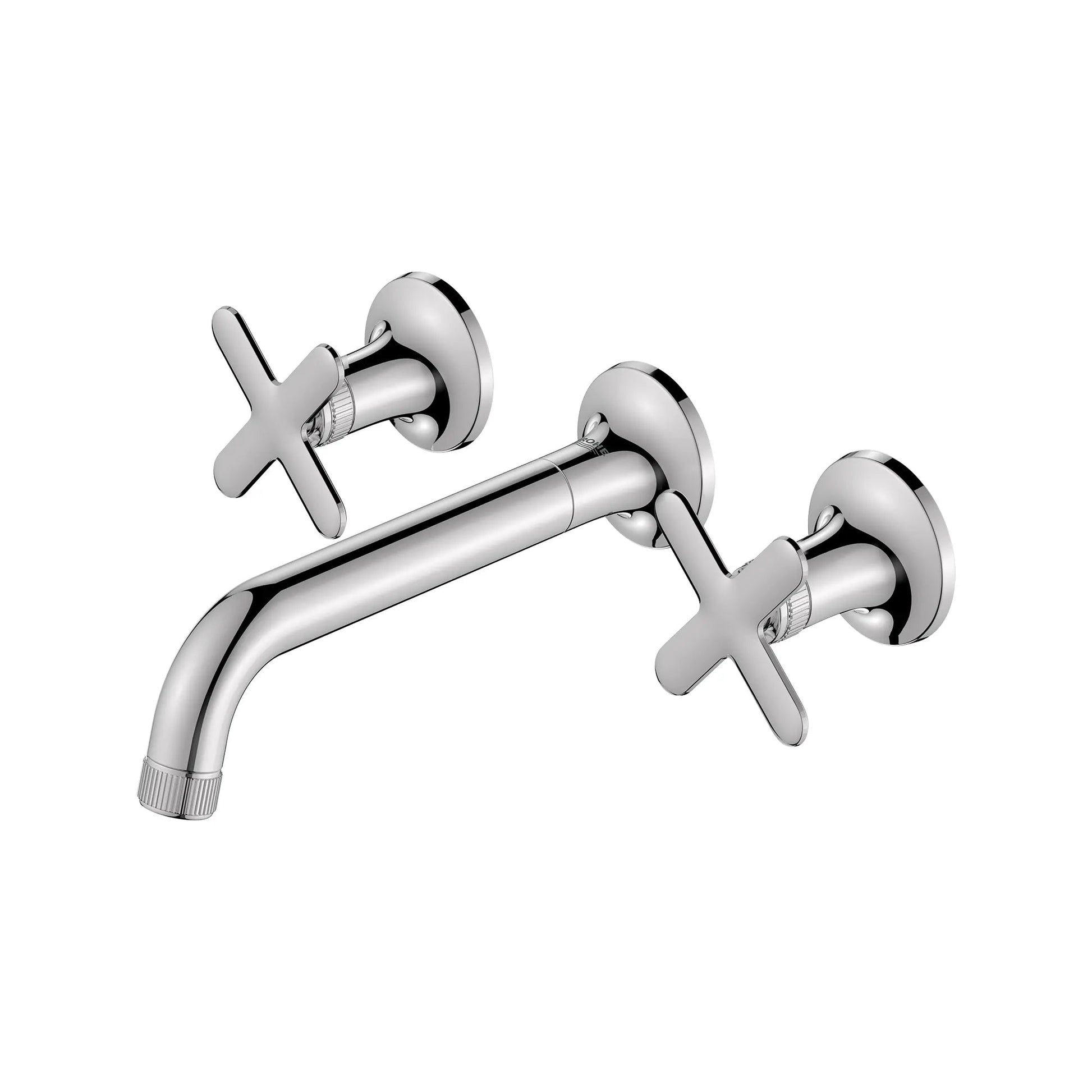Grohe Listra 1.2 GPM Wall Mount Widespread Star Light Chrome Finish Faucet