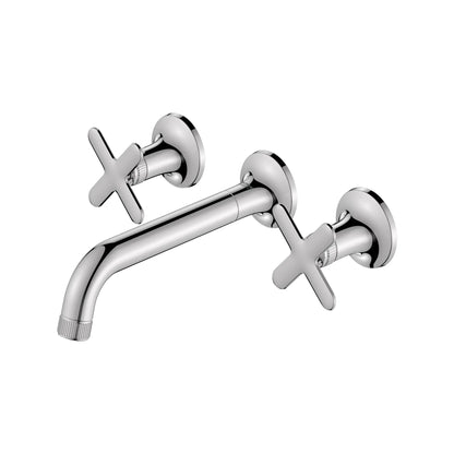 Grohe Listra 1.2 GPM Wall Mount Widespread Star Light Chrome Finish Faucet