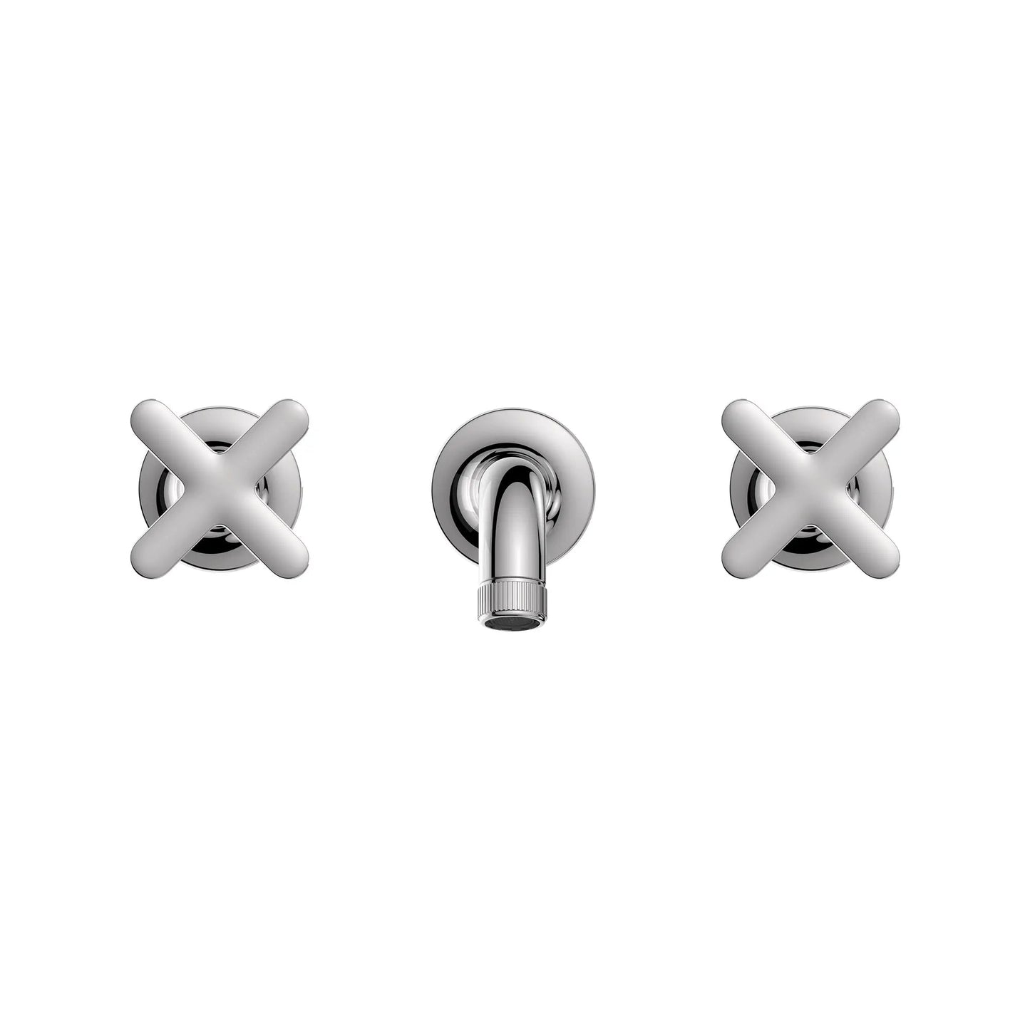 Grohe Listra 1.2 GPM Wall Mount Widespread Star Light Chrome Finish Faucet