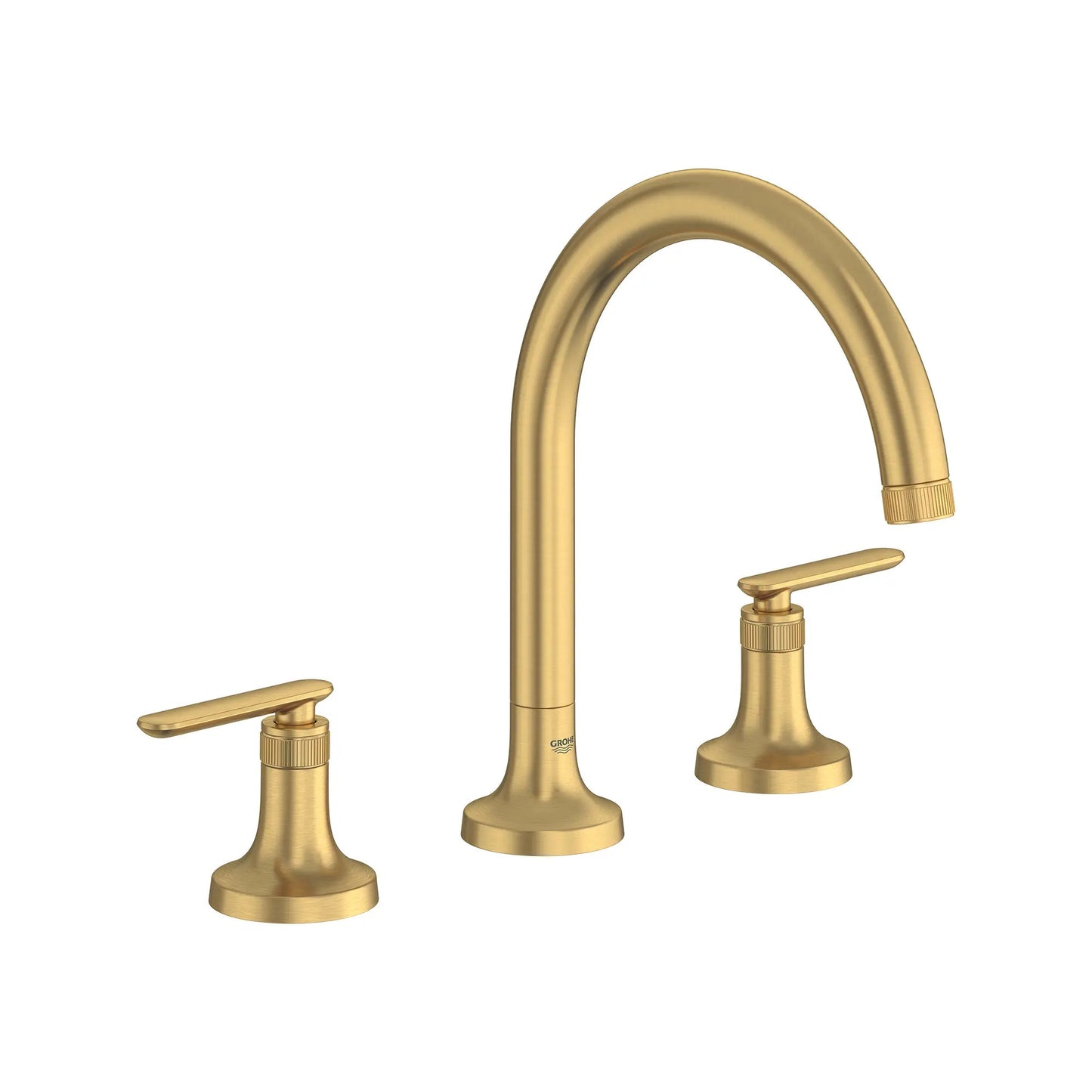 Grohe Listra 3-Hole Deck Mount Brushed Cool Sunrise Roman Tub Filler