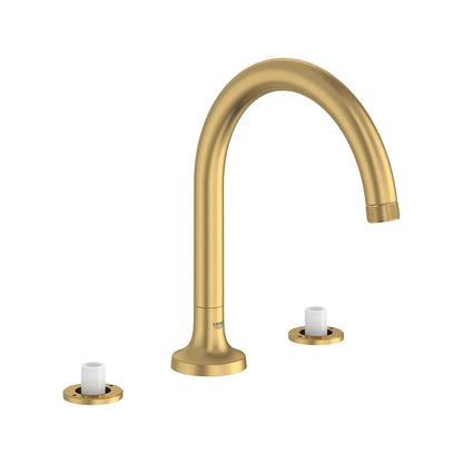 Grohe Listra 3-Hole Deck Mount Brushed Cool Sunrise Roman Tub Filler