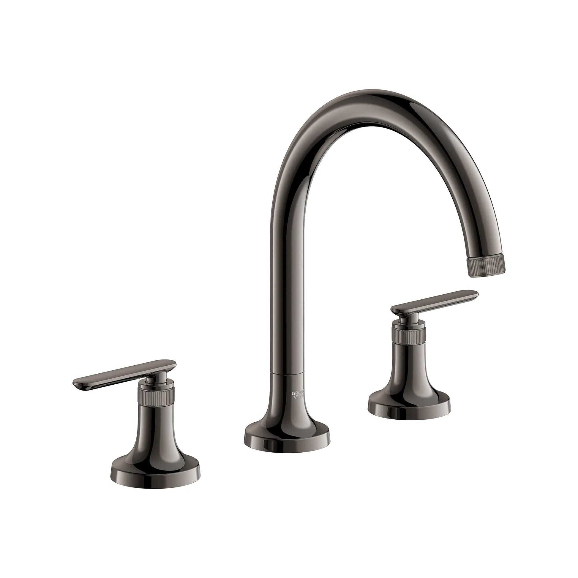 Grohe Listra 3-Hole Deck Mount Hard Graphite Roman Tub Filler