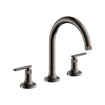 Grohe Listra 3-Hole Deck Mount Hard Graphite Roman Tub Filler