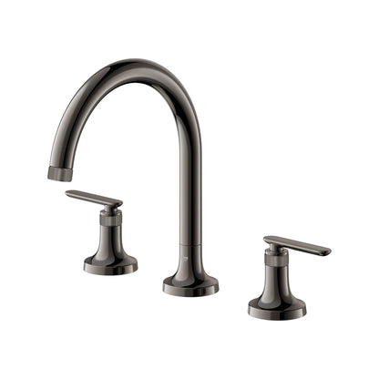 Grohe Listra 3-Hole Deck Mount Hard Graphite Roman Tub Filler