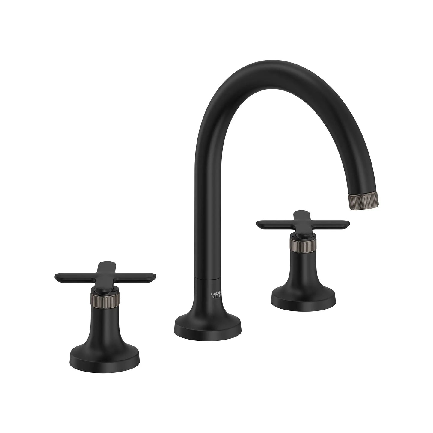 Grohe Listra 3-Hole Deck Mount Matte Black Roman Tub Filler