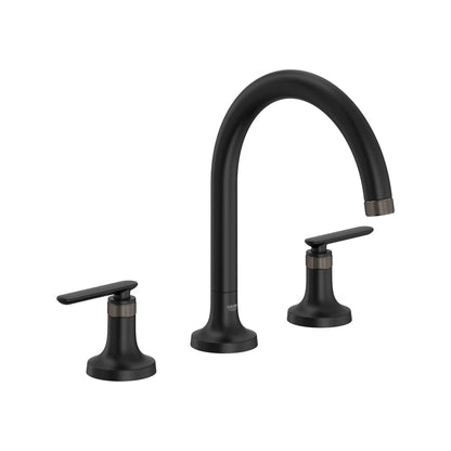 Grohe Listra 3-Hole Deck Mount Matte Black Roman Tub Filler