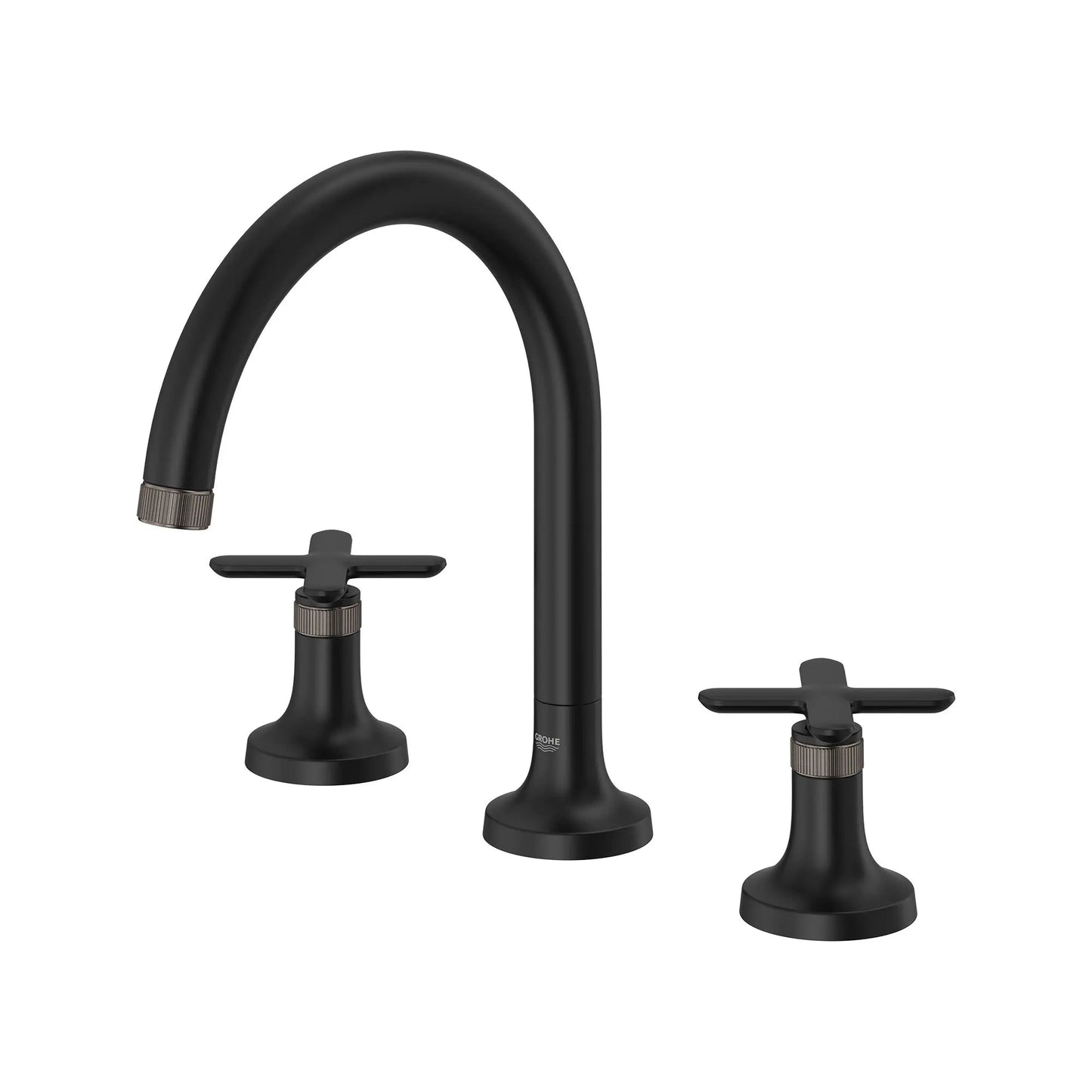 Grohe Listra 3-Hole Deck Mount Matte Black Roman Tub Filler