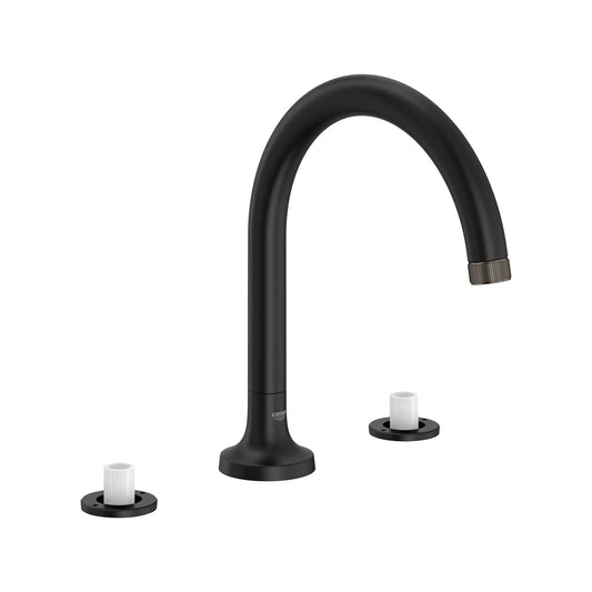 Grohe Listra 3-Hole Deck Mount Matte Black Roman Tub Filler