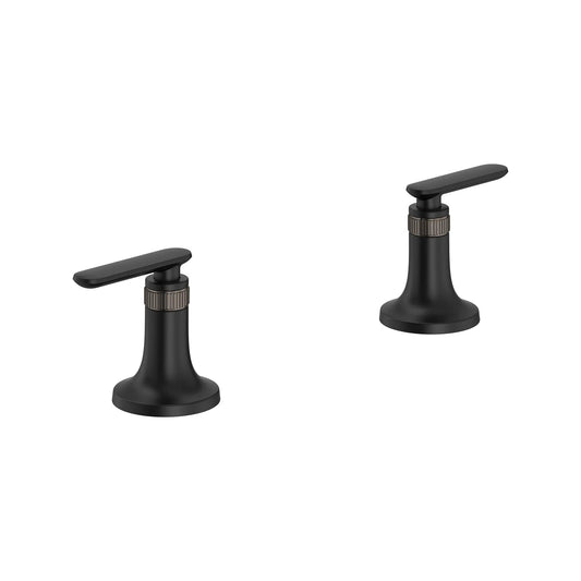 Grohe Listra Matte Black Lever Handles For Sink Faucet (Pair)