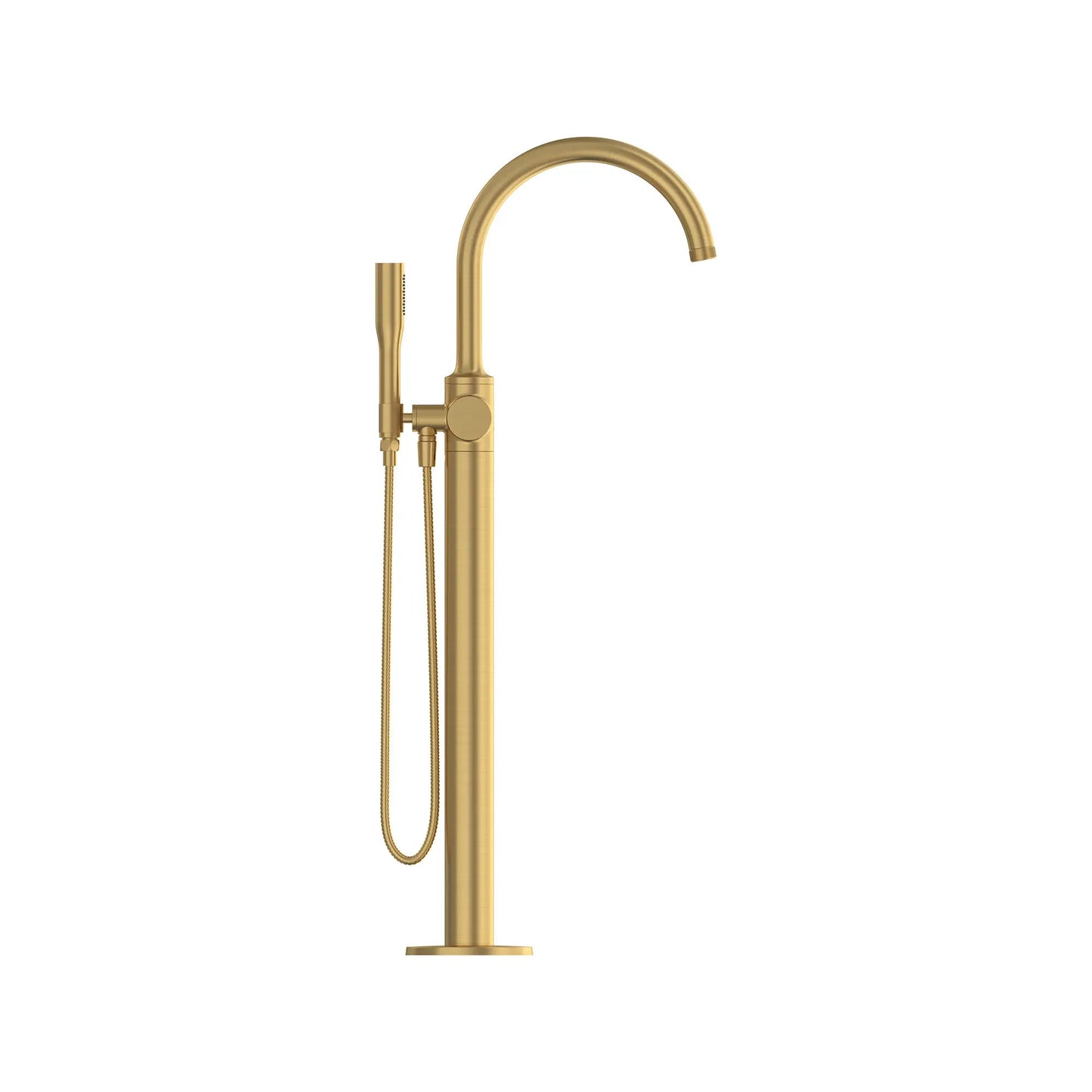 Grohe Listra Single-Handle Freestanding Brushed Cool Sunrise Tub Faucet With 1.75 GPM Hand Shower