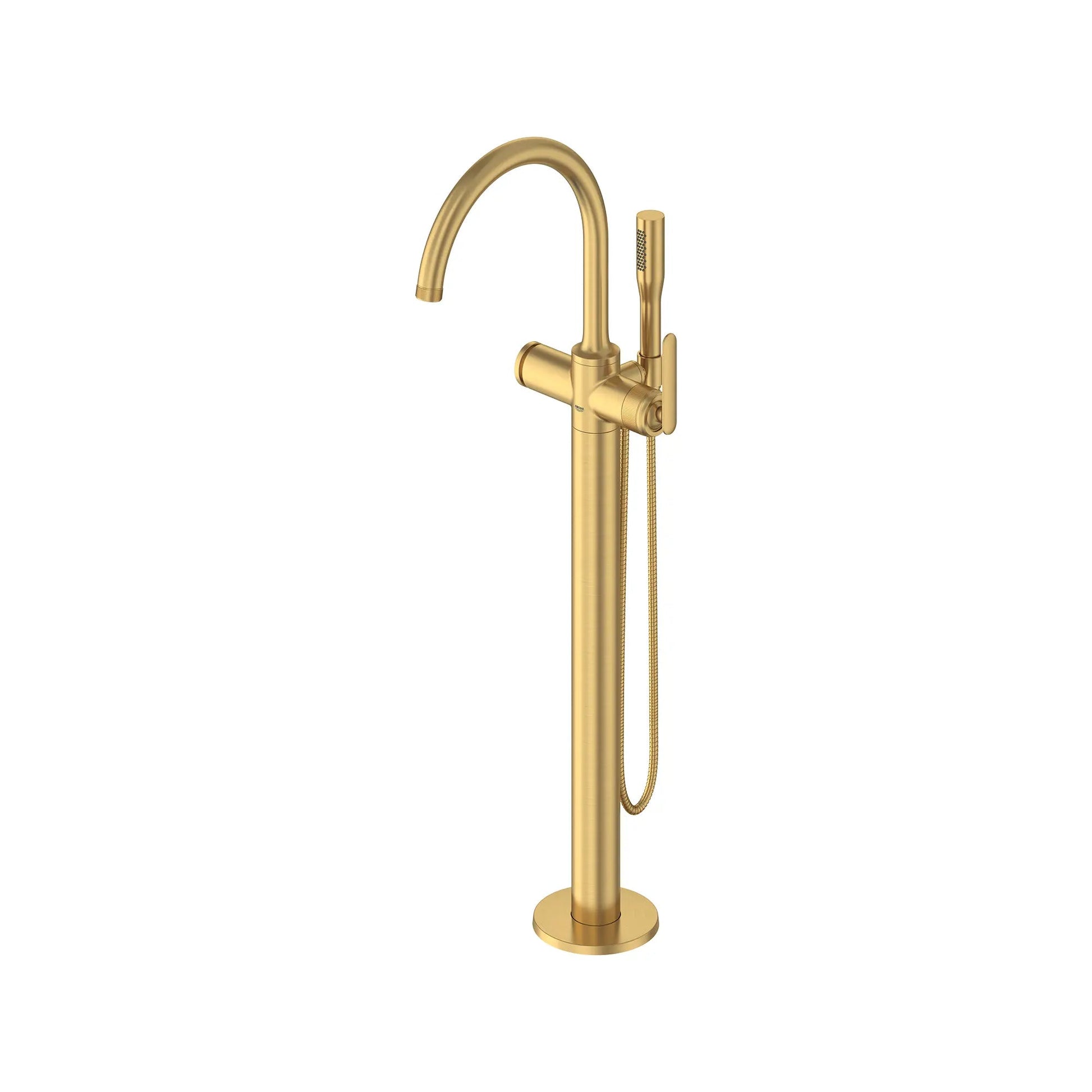 Grohe Listra Single-Handle Freestanding Brushed Cool Sunrise Tub Faucet With 1.75 GPM Hand Shower