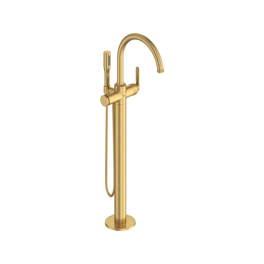 Grohe Listra Single-Handle Freestanding Brushed Cool Sunrise Tub Faucet With 1.75 GPM Hand Shower