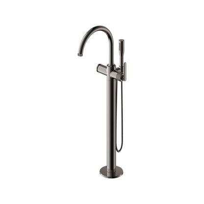 Grohe Listra Single-Handle Freestanding Hard Graphite Tub Faucet With 1.75 GPM Hand Shower