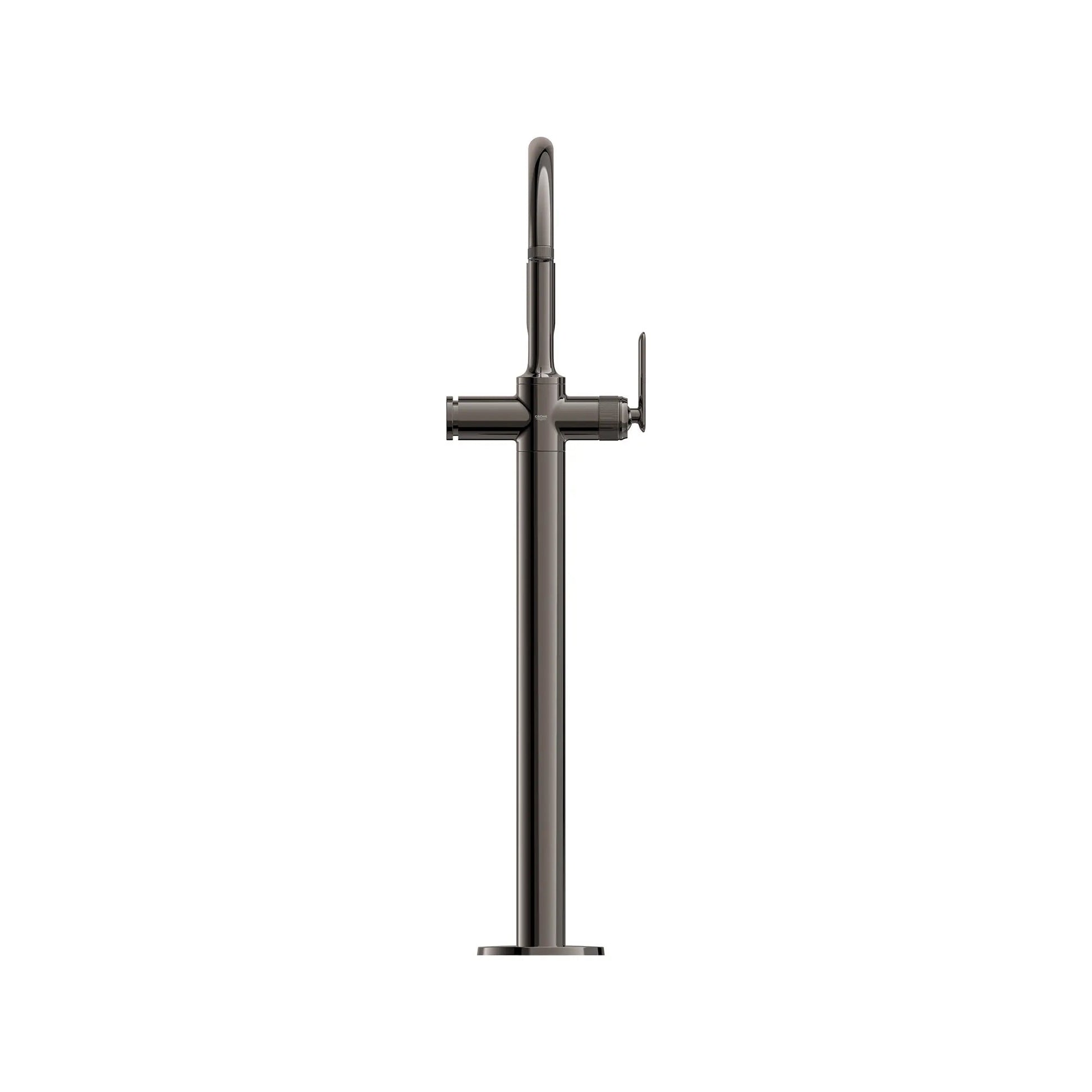 Grohe Listra Single-Handle Freestanding Hard Graphite Tub Faucet With 1.75 GPM Hand Shower