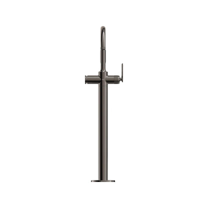 Grohe Listra Single-Handle Freestanding Hard Graphite Tub Faucet With 1.75 GPM Hand Shower