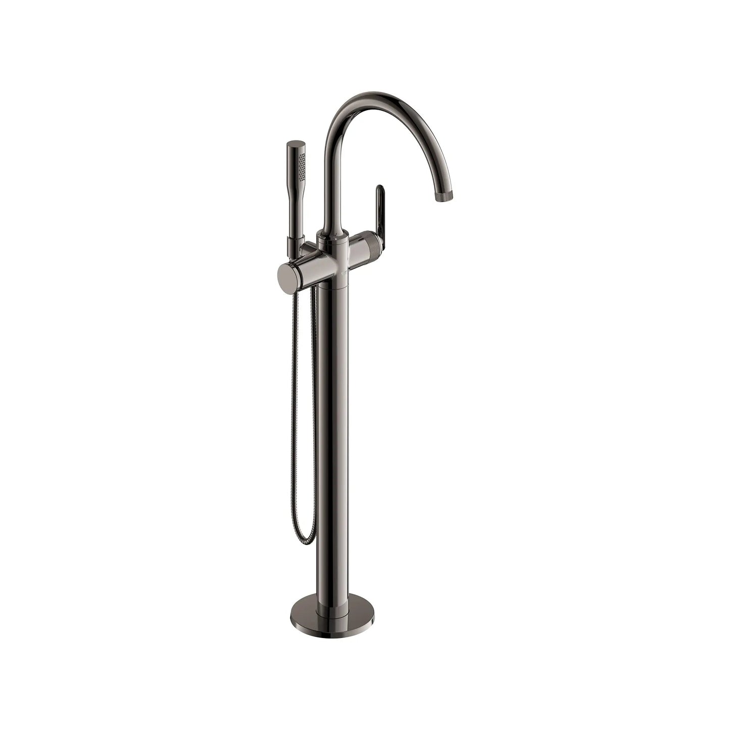 Grohe Listra Single-Handle Freestanding Hard Graphite Tub Faucet With 1.75 GPM Hand Shower