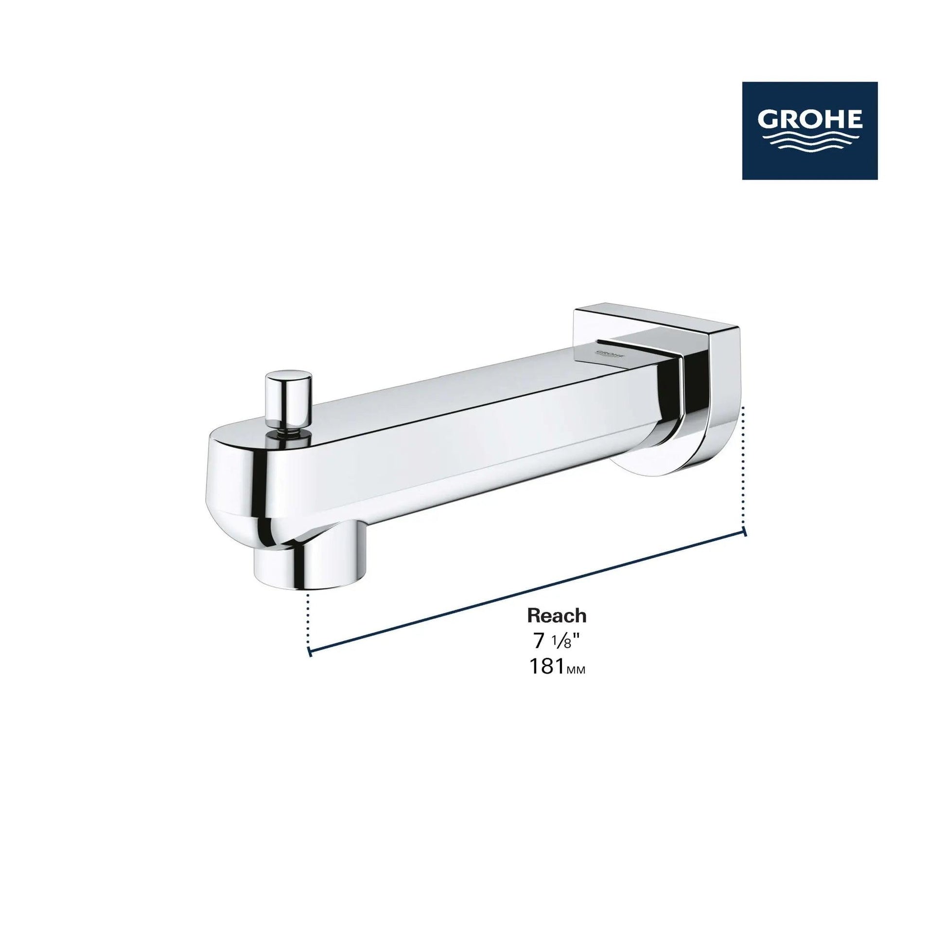 Grohe Plus 13407003 StarLight Chrome Diverter Tub Spout