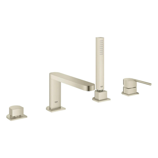 Grohe Plus Brushed Nickel Infinity 4-Hole Single-Handle Deck Mount Roman Tub Faucet With 1.75 GPM Hand Shower