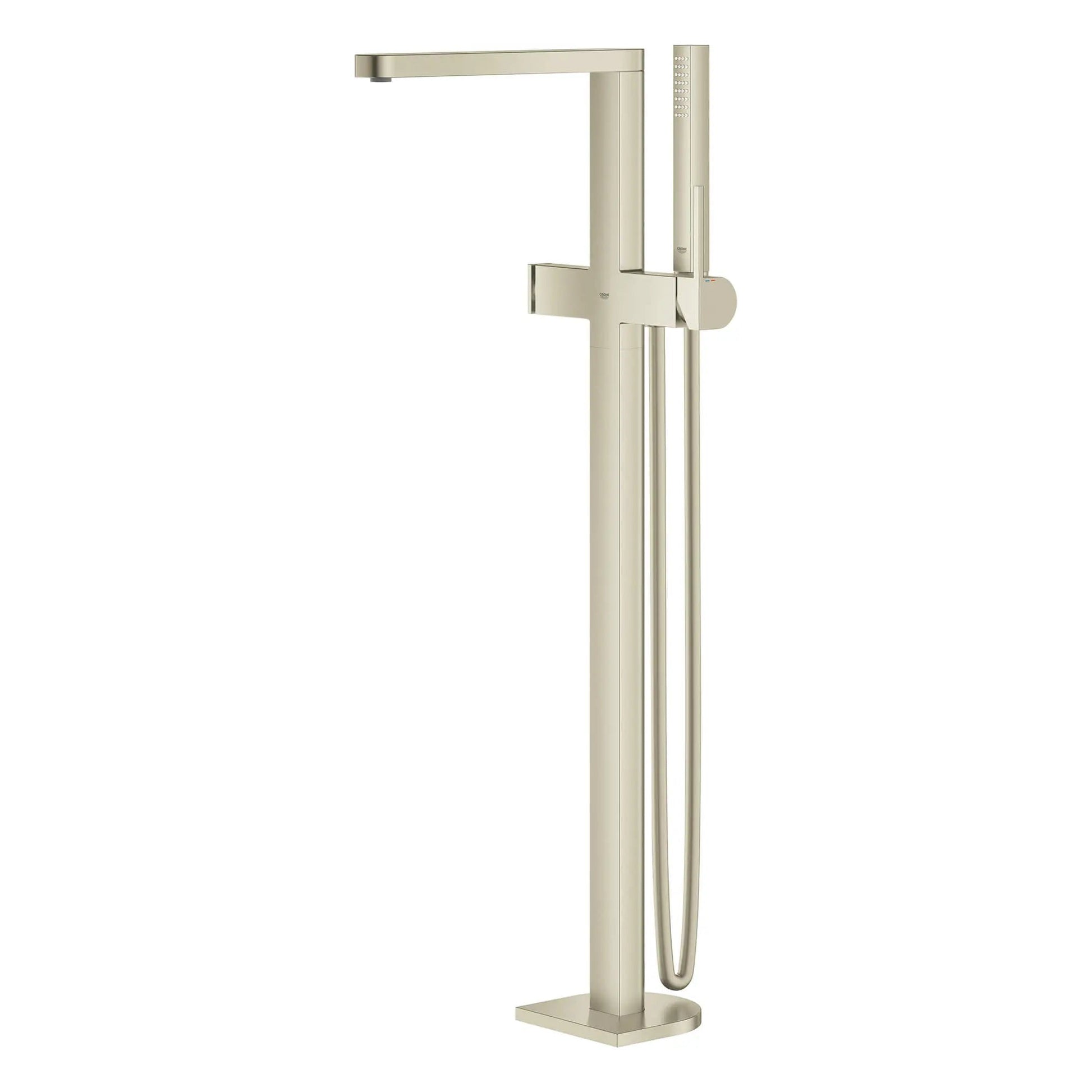 Grohe Plus Single-Handle Brushed Nickel Infinity Freestanding Tub Faucet With 1.75 GPM Hand Shower