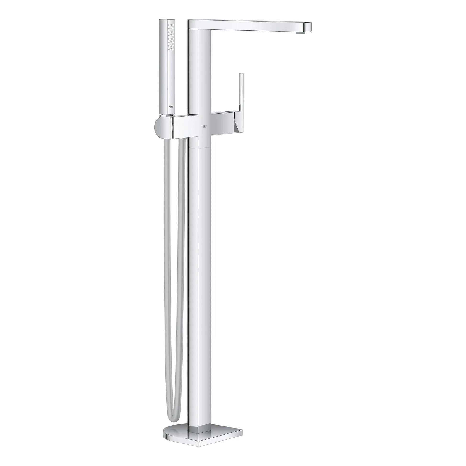Grohe Plus Single-Handle StarLight Chrome Freestanding Tub Faucet With 1.75 GPM Hand Shower