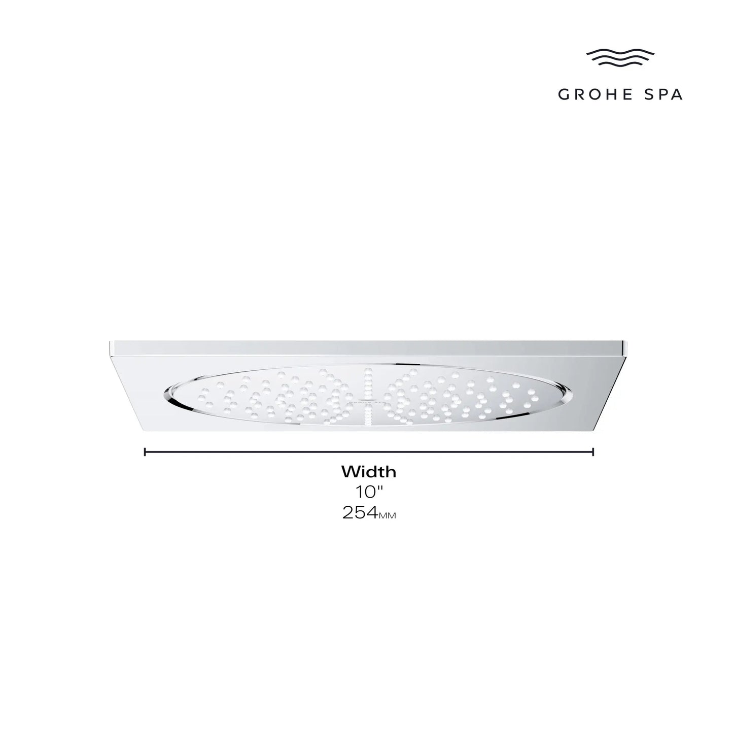 Grohe Rainshower 10" 1-Spray 1.75 GPM StarLight Chrome Ceiling Shower Head