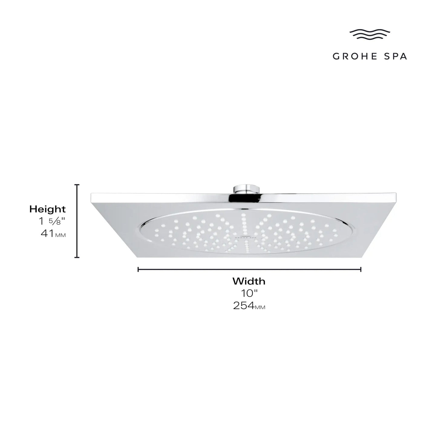 Grohe Rainshower 10" 1-Spray 1.75 GPM StarLight Chrome Shower Head