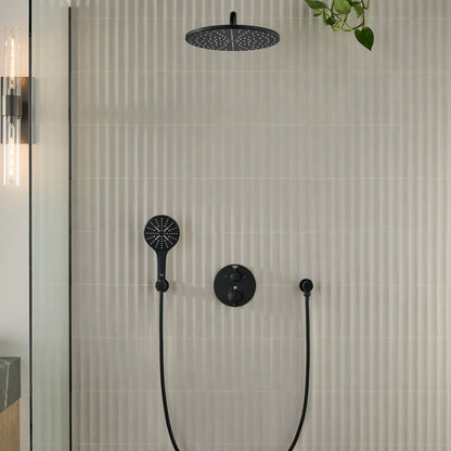 Grohe Rainshower™ 12" 1 Spray 1.75 GPM Matte Black Mono Shower Head