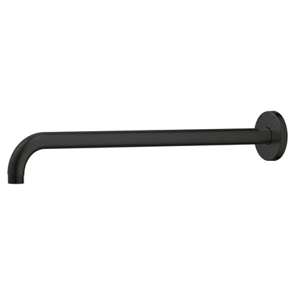 Grohe Rainshower™ 15" Matte Black Round Flange Shower Arm
