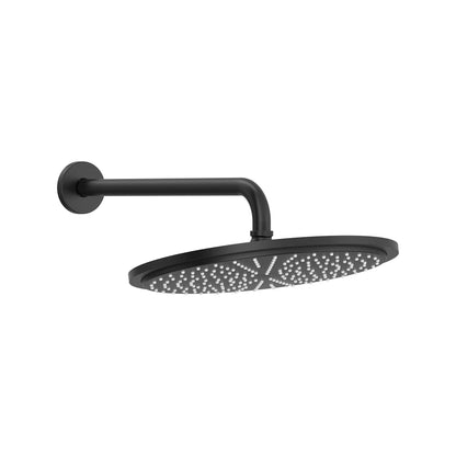 Grohe Rainshower™ 15" Matte Black Round Flange Shower Arm