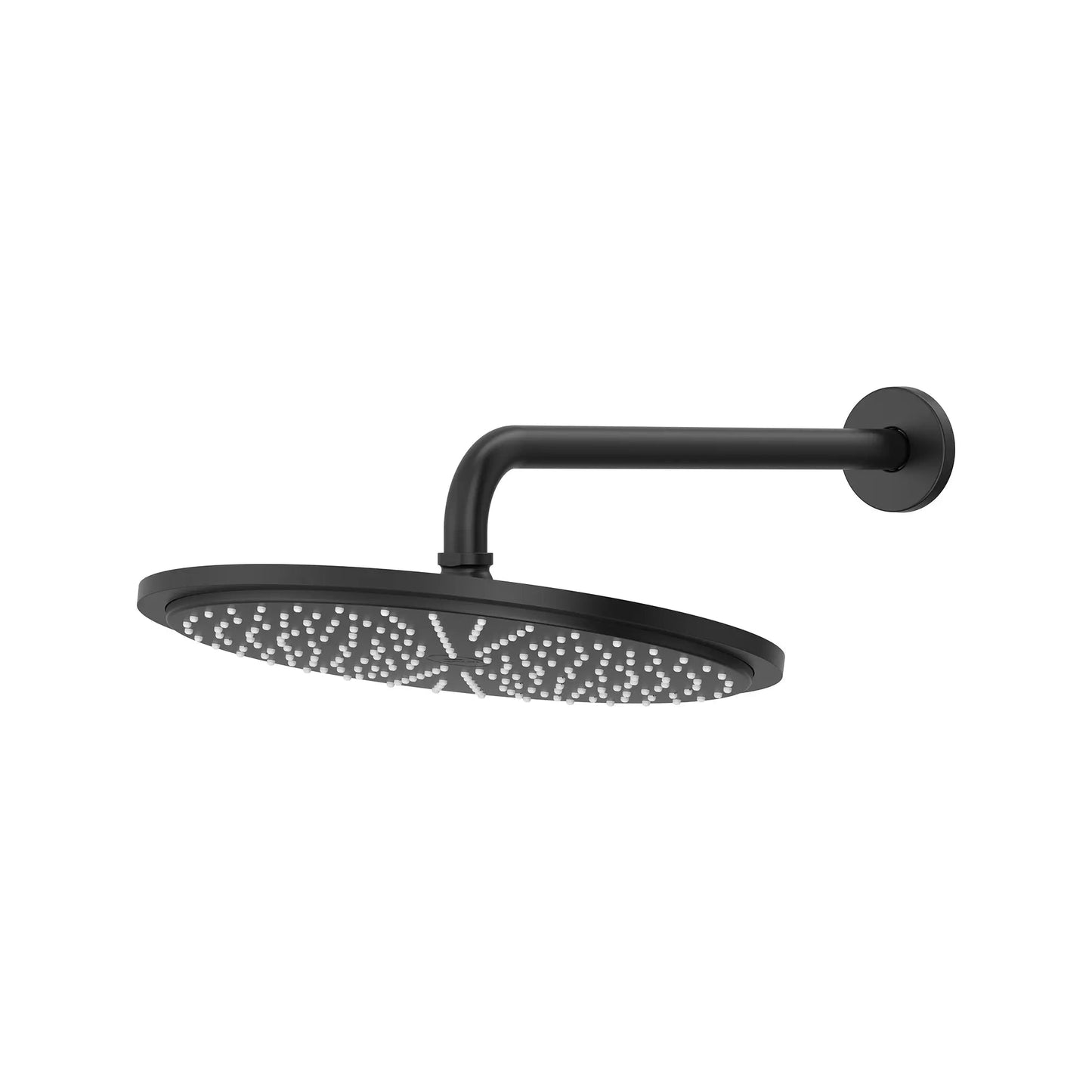 Grohe Rainshower™ 15" Matte Black Round Flange Shower Arm