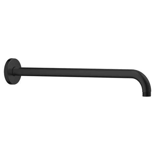 Grohe Rainshower™ 15" Matte Black Round Flange Shower Arm
