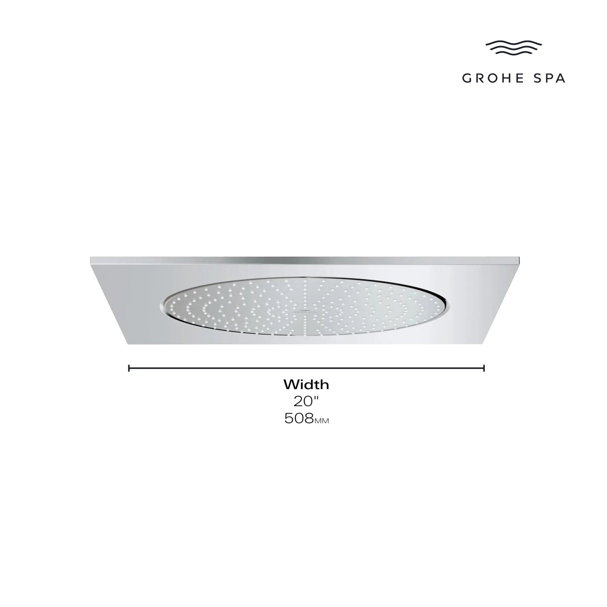 Grohe Rainshower 20" 1-Spray 1.75 GPM StarLight Chrome Ceiling Shower Head