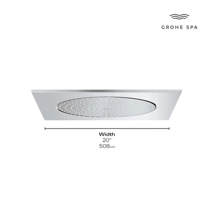 Grohe Rainshower 20" 1-Spray 1.75 GPM StarLight Chrome Ceiling Shower Head