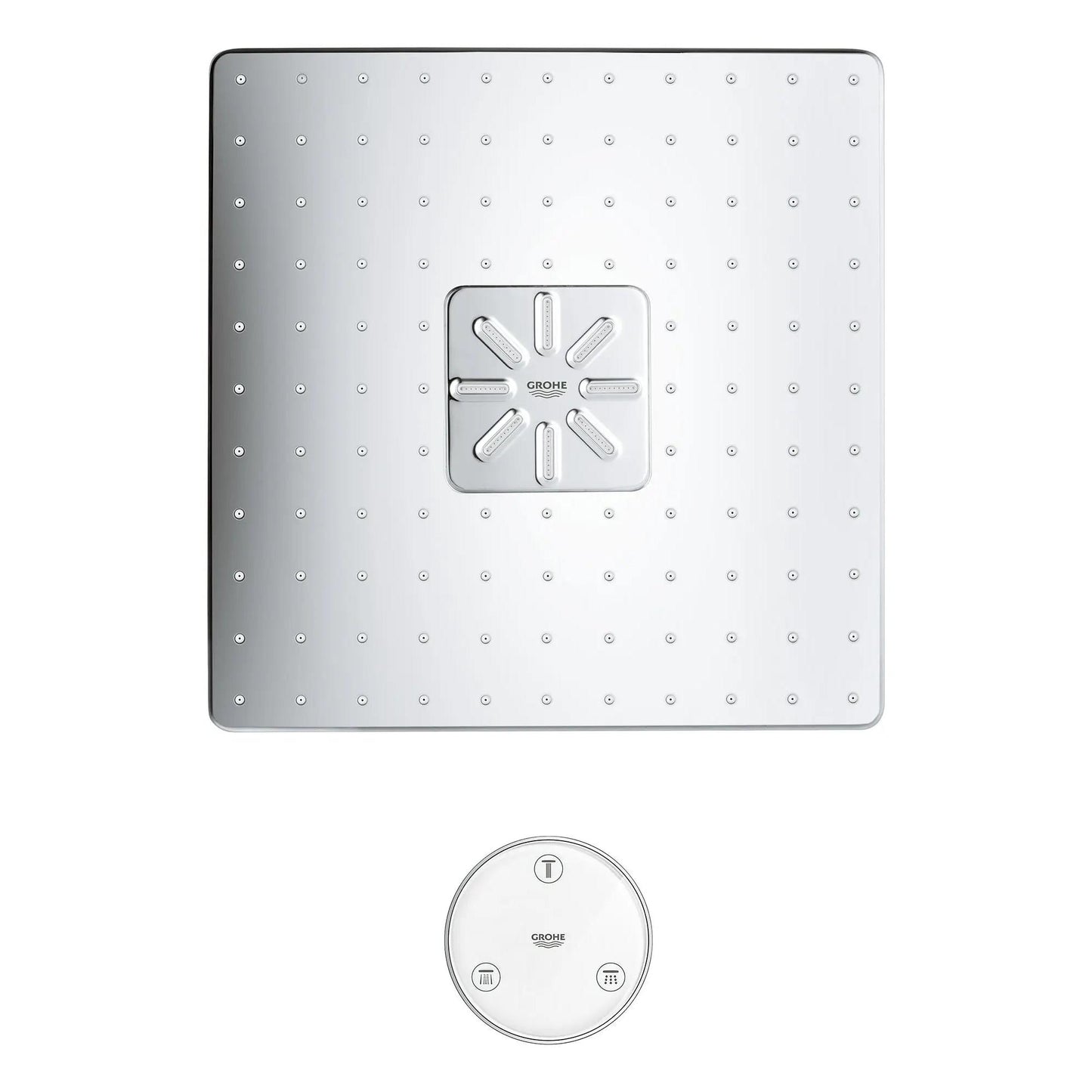Grohe Rainshower™ 310 SmartConnect 12" 2-Spray 1.75 GPM StarLight Chrome Shower Head With Remote