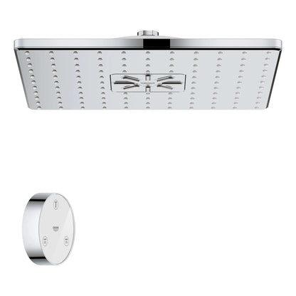 Grohe Rainshower™ 310 SmartConnect 12" 2-Spray 1.75 GPM StarLight Chrome Shower Head With Remote