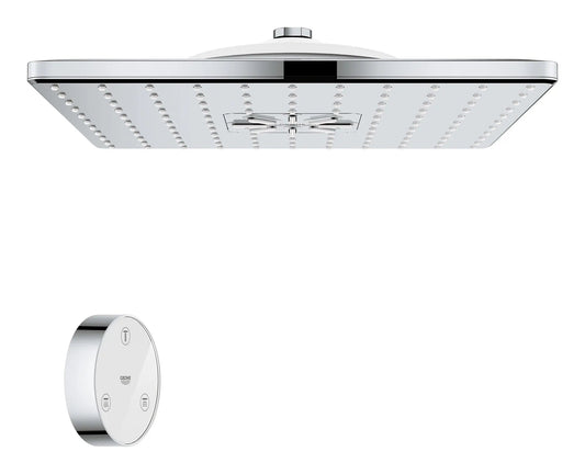 Grohe Rainshower™ 310 SmartConnect 12" 2-Spray 1.75 GPM StarLight Chrome Shower Head With Remote