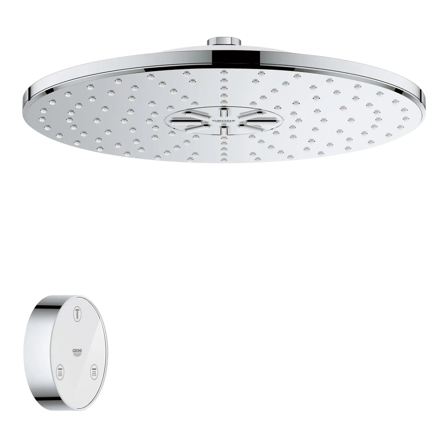 Grohe Rainshower™ 310 Smartconnect 12" 2-Spray 1.75 GPM StarLight Chrome Shower Head With Remote